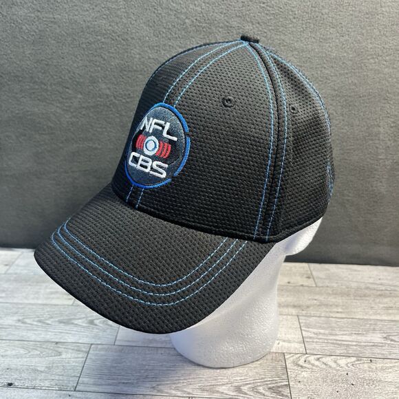 CBS Sports NFL CBS Ball Cap Hat Embroidered Patch Hook/Loop Strap Adjustable EUC - Picture 3 of 13